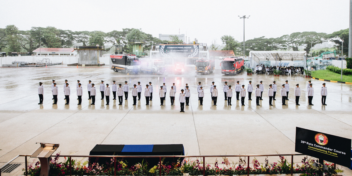 The Officer Cadet (OCTs) from the 28th RCC at the Commissioning Parade