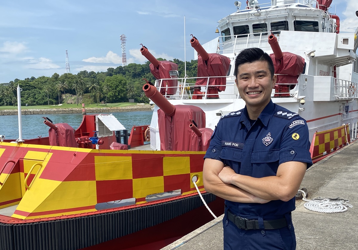 CPT Hans Poh, Operations Planning Officer at SCDF Marine Division