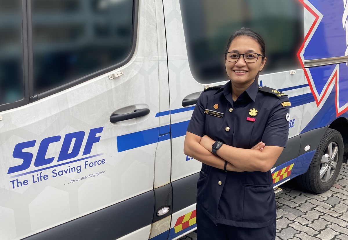 WO1 Norashikin Binte Imran, EMS 2IC at Bukit Batok Fire Station