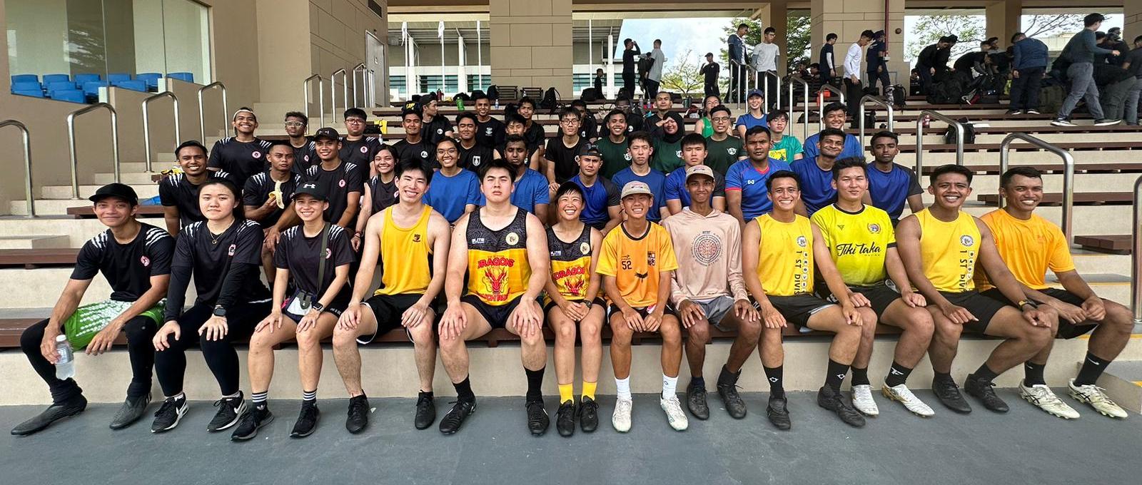 The Frisbee teams at the SCDF Inter-unit Games 2023-2024 in October 2023