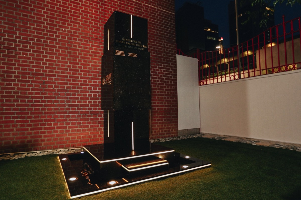 The Memorial Garden serves as a remembrance to SCDF officers who have lost their lives in the line of duty