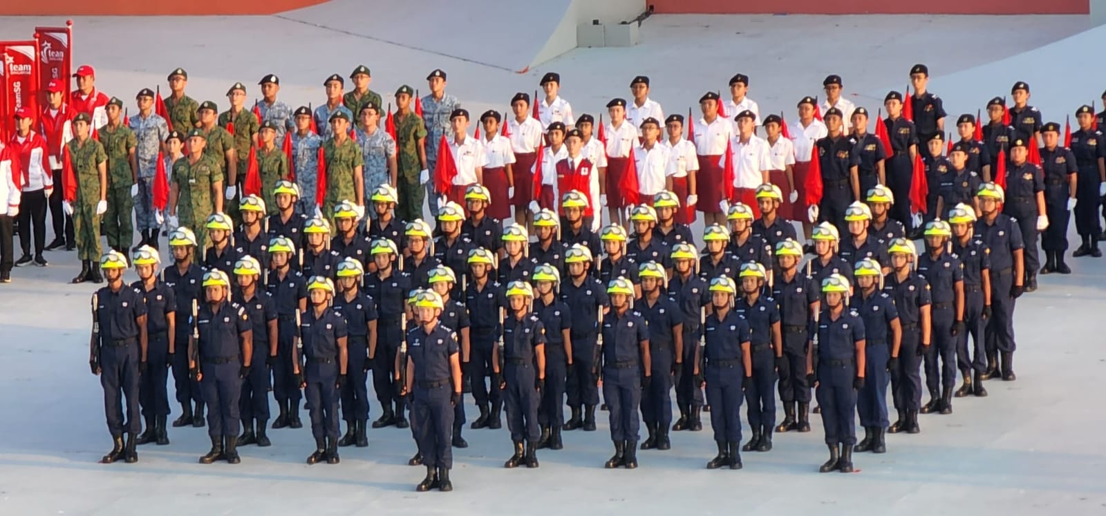 The SCDF and NCDCC contingent at the National Day Parade