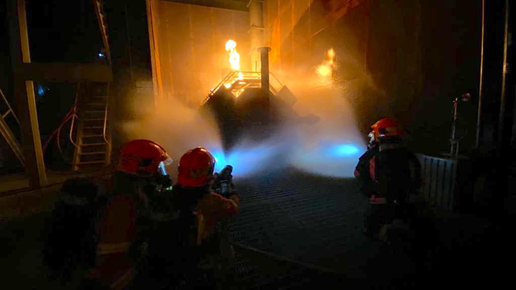 One of the fire simulators inside ORCA that simulates an engine fire scenario