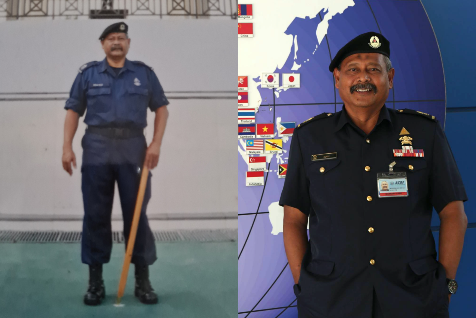 SWO (RET) Md Salleh had been a senior trainer at the Civil Defence Academy since its establishment in 1999 until his recent retirement this year.