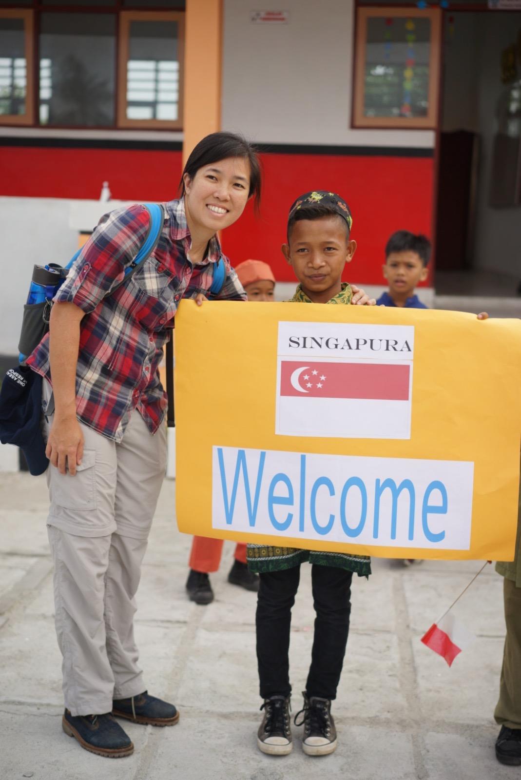 ACE Programme participants were brought to a school built by Indonesian Red Cross.