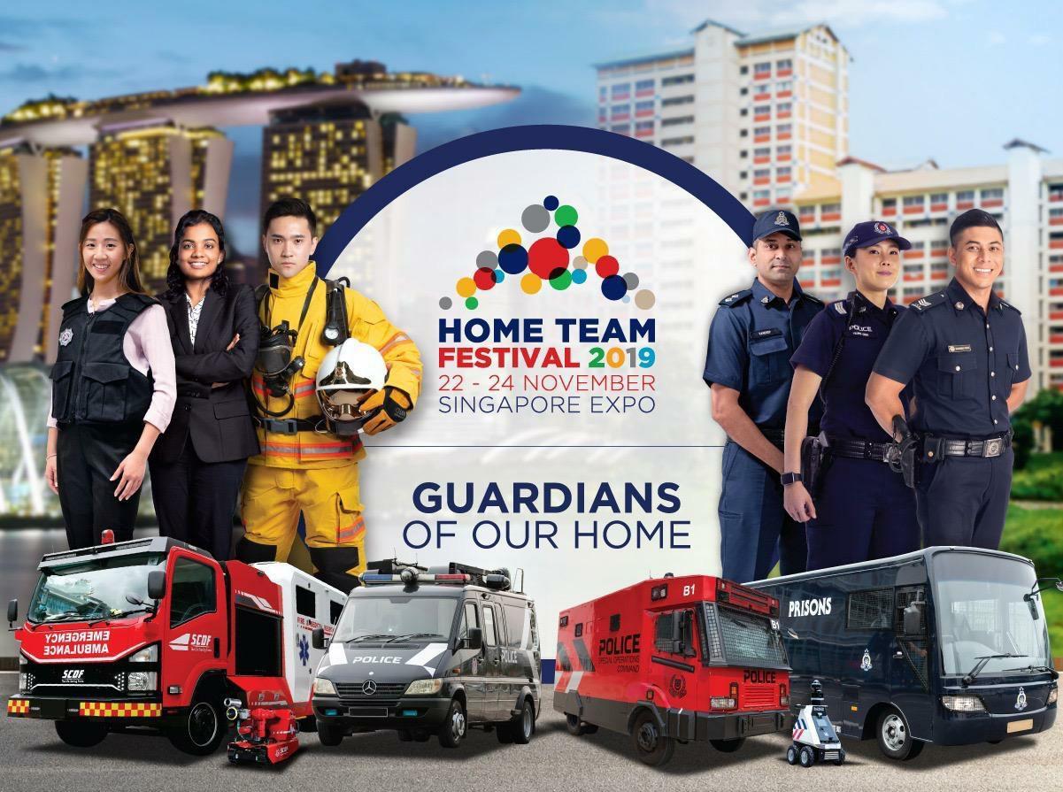 LTA (NS) Gary Tran (third from the left) featured on the Home Team Festival 2019 poster.
