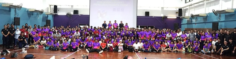 A group photo of SGSecure programme officers and Team Nila volunteers at the CEPP. PHOTO - Team Nila.